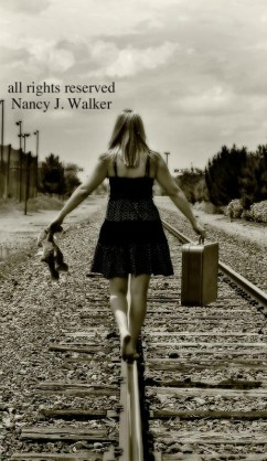 girl railroad tracks all righs reserved