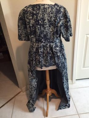 blue denim dress back