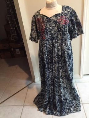 blue denim dress front