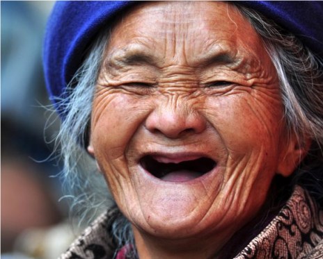 happy Chinese lady